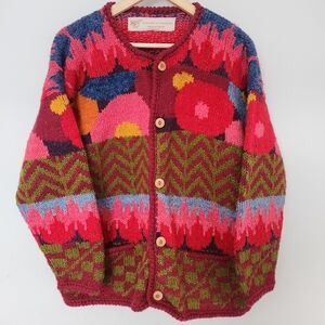 Vintage 100% Wool Granny Sweater